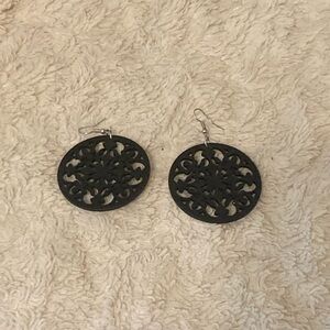 Elegant Black and Silver Earrings